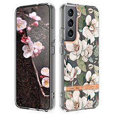 Silicone Candy Rubber Gel Flowers Soft Case Cover for Samsung Galaxy S21 5G White