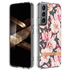 Silicone Candy Rubber Gel Flowers Soft Case Cover for Samsung Galaxy S24 5G Pink