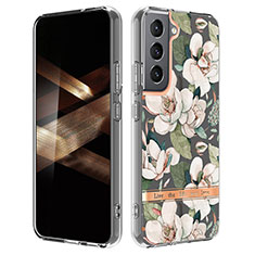 Silicone Candy Rubber Gel Flowers Soft Case Cover for Samsung Galaxy S24 Plus 5G White