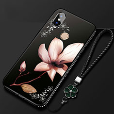 Silicone Candy Rubber Gel Flowers Soft Case Cover for Xiaomi Mi A2 Lite Black