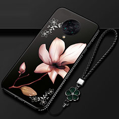 Silicone Candy Rubber Gel Flowers Soft Case Cover for Xiaomi Redmi K30 Pro 5G Black