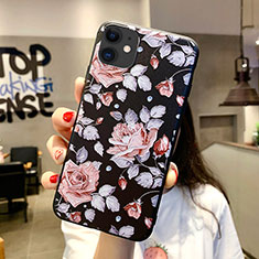 Silicone Candy Rubber Gel Flowers Soft Case Cover H02 for Apple iPhone 11 Pink