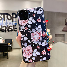 Silicone Candy Rubber Gel Flowers Soft Case Cover H02 for Apple iPhone 11 Pro Max Pink