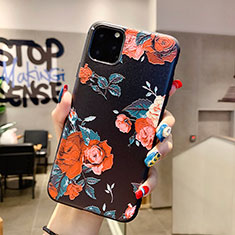 Silicone Candy Rubber Gel Flowers Soft Case Cover H02 for Apple iPhone 11 Pro Max Red