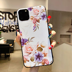 Silicone Candy Rubber Gel Flowers Soft Case Cover H04 for Apple iPhone 11 Pro Max White