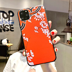 Silicone Candy Rubber Gel Flowers Soft Case Cover H05 for Apple iPhone 11 Pro Max Orange