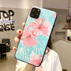 Silicone Candy Rubber Gel Flowers Soft Case Cover H09 for Apple iPhone 11 Pro Cyan