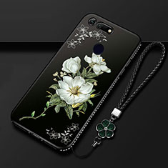Silicone Candy Rubber Gel Flowers Soft Case Cover K01 for Huawei Honor V20 White