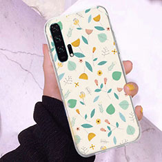 Silicone Candy Rubber Gel Flowers Soft Case Cover K02 for Huawei Honor 20 Pro Mixed