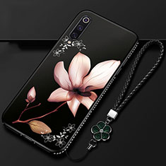 Silicone Candy Rubber Gel Flowers Soft Case Cover K06 for Xiaomi Mi A3 Brown