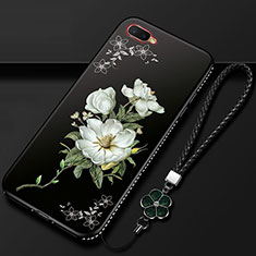 Silicone Candy Rubber Gel Flowers Soft Case Cover M02 for Oppo K1 White