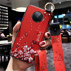 Silicone Candy Rubber Gel Flowers Soft Case Cover S01 for Oppo Ace2 Red