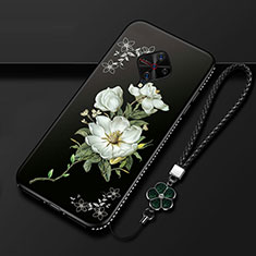 Silicone Candy Rubber Gel Flowers Soft Case Cover S01 for Vivo S1 Pro White