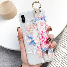 Silicone Candy Rubber Gel Flowers Soft Case Cover S02 for Apple iPhone X Mixed