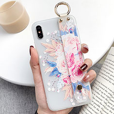 Silicone Candy Rubber Gel Flowers Soft Case Cover S02 for Apple iPhone Xs Max Mixed