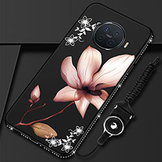 Silicone Candy Rubber Gel Flowers Soft Case Cover S02 for Oppo Ace2 Brown