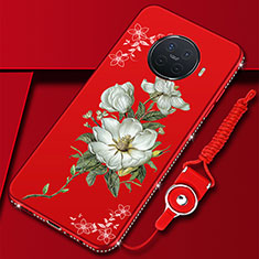 Silicone Candy Rubber Gel Flowers Soft Case Cover S02 for Oppo Ace2 Red