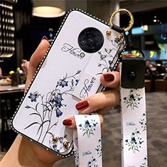 Silicone Candy Rubber Gel Flowers Soft Case Cover S02 for Xiaomi Redmi K30 Pro 5G White