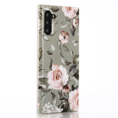 Silicone Candy Rubber Gel Flowers Soft Case Cover S03 for Samsung Galaxy Note 10 5G Gray