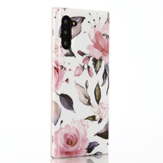 Silicone Candy Rubber Gel Flowers Soft Case Cover S03 for Samsung Galaxy Note 10 5G Pink