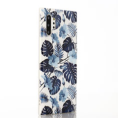 Silicone Candy Rubber Gel Flowers Soft Case Cover S03 for Samsung Galaxy Note 10 Plus 5G Blue