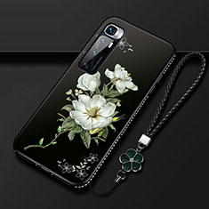 Silicone Candy Rubber Gel Flowers Soft Case Cover S03 for Xiaomi Mi 10 Ultra White