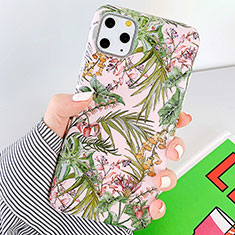 Silicone Candy Rubber Gel Flowers Soft Case Cover S09 for Apple iPhone 11 Pro Green