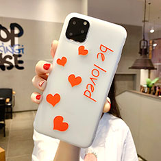 Silicone Candy Rubber Gel Love Heart Soft Case Cover S02 for Apple iPhone 11 Pro Max Orange