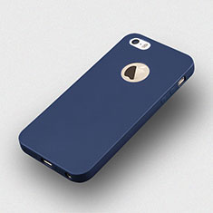 Silicone Candy Rubber Gel Soft Case With Hole for Apple iPhone 5 Blue