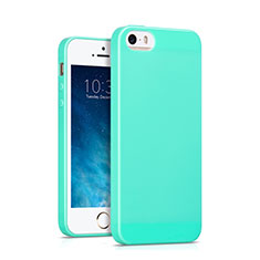 Silicone Candy Rubber Gel Soft Cover for Apple iPhone 5 Cyan