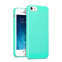 Silicone Candy Rubber Gel Soft Cover for Apple iPhone 5S Cyan