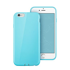 Silicone Candy Rubber Gel Soft Cover for Apple iPhone 6 Sky Blue