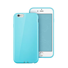 Silicone Candy Rubber Gel Soft Cover for Apple iPhone 6S Plus Sky Blue