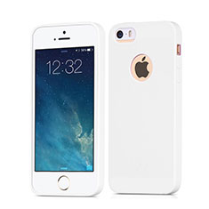 Silicone Candy Rubber Gel Soft Cover With Hole for Apple iPhone SE White