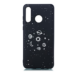 Silicone Candy Rubber Gel Starry Sky Soft Case Cover for Huawei P30 Lite Black