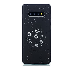 Silicone Candy Rubber Gel Starry Sky Soft Case Cover for Samsung Galaxy S10 Plus Black
