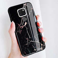 Silicone Candy Rubber Marble Pattern Soft Cover for Huawei Mate 20 Red and Black