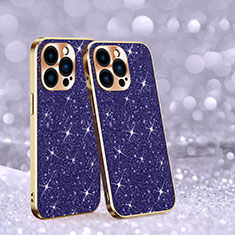 Silicone Candy Rubber TPU Bling-Bling Soft Case Cover AC1 for Apple iPhone 13 Pro Max Purple