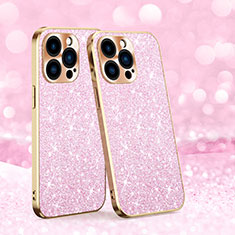 Silicone Candy Rubber TPU Bling-Bling Soft Case Cover AC1 for Apple iPhone 13 Pro Max Rose Gold