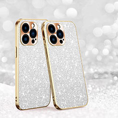 Silicone Candy Rubber TPU Bling-Bling Soft Case Cover AC1 for Apple iPhone 13 Pro Silver