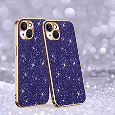 Silicone Candy Rubber TPU Bling-Bling Soft Case Cover AC1 for Apple iPhone 13 Purple
