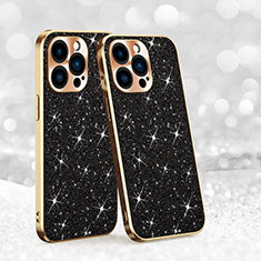 Silicone Candy Rubber TPU Bling-Bling Soft Case Cover AC1 for Apple iPhone 15 Pro Black