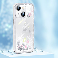Silicone Candy Rubber TPU Bling-Bling Soft Case Cover AT1 for Apple iPhone 13 Mini Silver