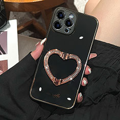 Silicone Candy Rubber TPU Bling-Bling Soft Case Cover JL1 for Apple iPhone 13 Pro Max Black