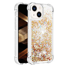 Silicone Candy Rubber TPU Bling-Bling Soft Case Cover S01 for Apple iPhone 14 Gold