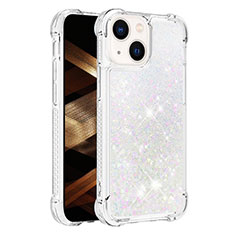 Silicone Candy Rubber TPU Bling-Bling Soft Case Cover S01 for Apple iPhone 14 Plus Silver