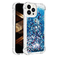 Silicone Candy Rubber TPU Bling-Bling Soft Case Cover S01 for Apple iPhone 14 Pro Max Blue
