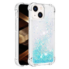 Silicone Candy Rubber TPU Bling-Bling Soft Case Cover S01 for Apple iPhone 15 Plus Sky Blue