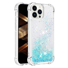 Silicone Candy Rubber TPU Bling-Bling Soft Case Cover S01 for Apple iPhone 15 Pro Sky Blue