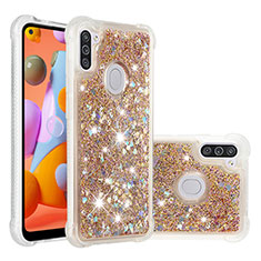 Silicone Candy Rubber TPU Bling-Bling Soft Case Cover S01 for Samsung Galaxy A11 Gold